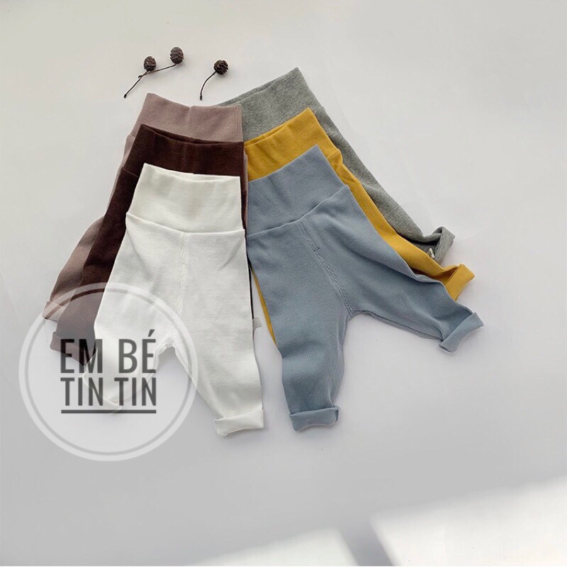 Quần cạp cao gân tăm Hàn cho bé trai bé gái