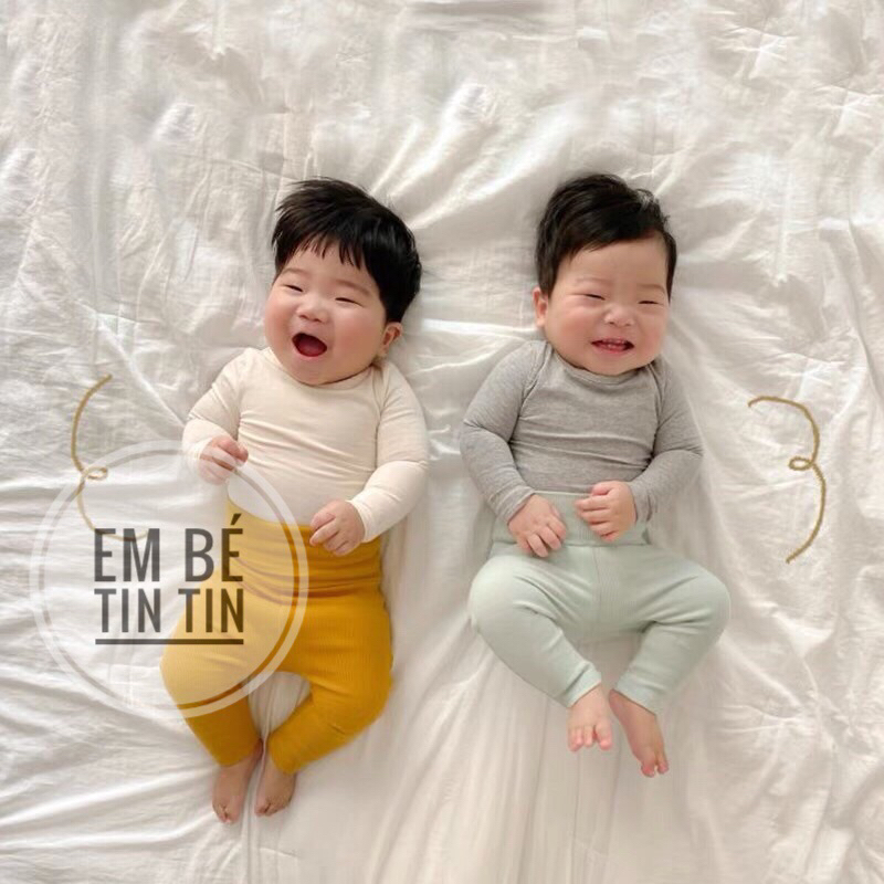 Quần cạp cao gân tăm Hàn cho bé trai bé gái