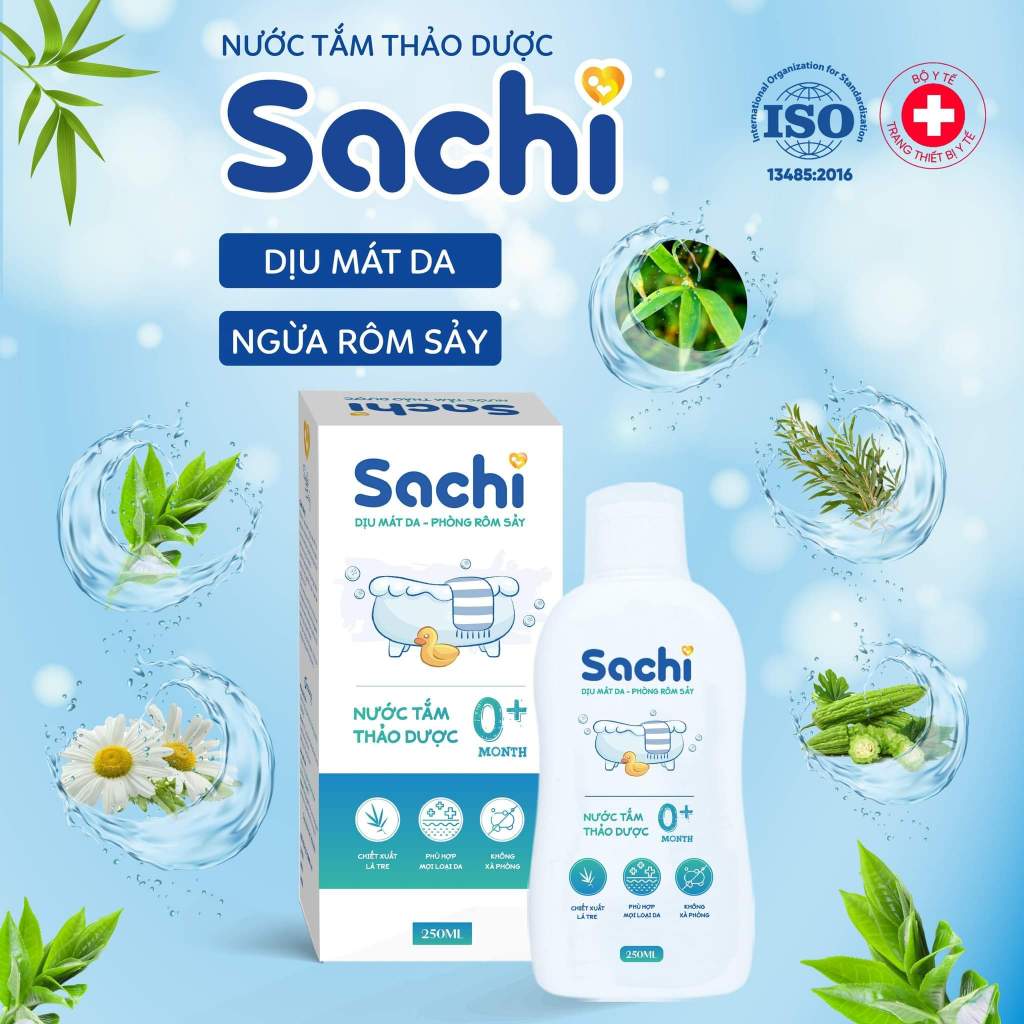 Nước tắm thảo dược SACHI 250ml – Phòng ngừa ho cảm cho bé DOSOSINH24