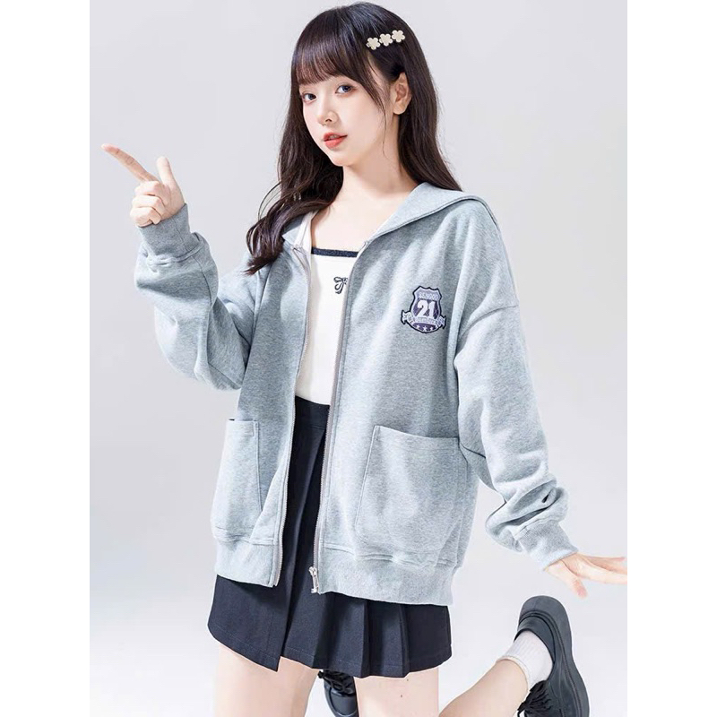 Áo Khoác Nỉ  "2 Túi Hộp " Tăng Màu " Da Sáng "