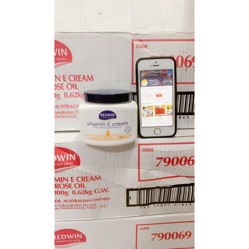 (Cam kết AUTH - Mẫu mới 2023) Kem dưỡng thể Vitamin E Redwin Úc, Kem dưỡng da mềm mịn Redwin Vitamin E Cream 300g Úc