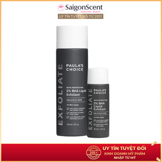 Dung dịch Tẩy tế bào chết hóa học Paula’s Choice Skin Perfecting 2% BHA LIQUID ( full, trial )