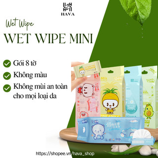 LẺ 1 GÓI Khăn ướt không mùi con ong,con voi 80 tờ - Khăn Ướt Voi Ong HAVA SHOP