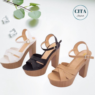 Sandal cao gót đế đúp gót trụ cao 12 cm mã cita.92