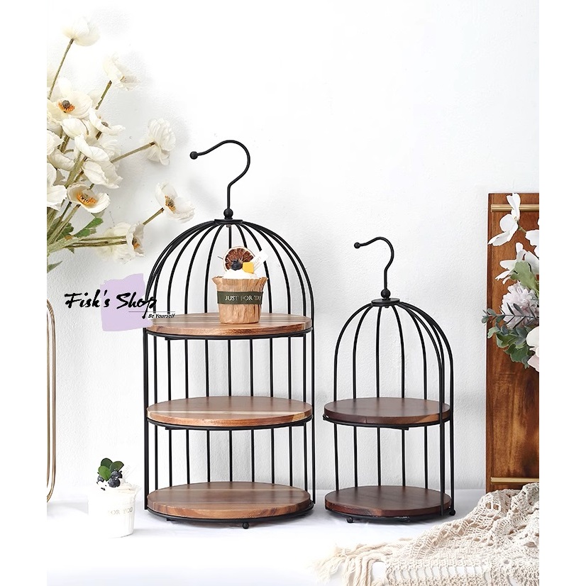 Khay đựng bánh sinh nhật, điểm tâm set gỗ keo