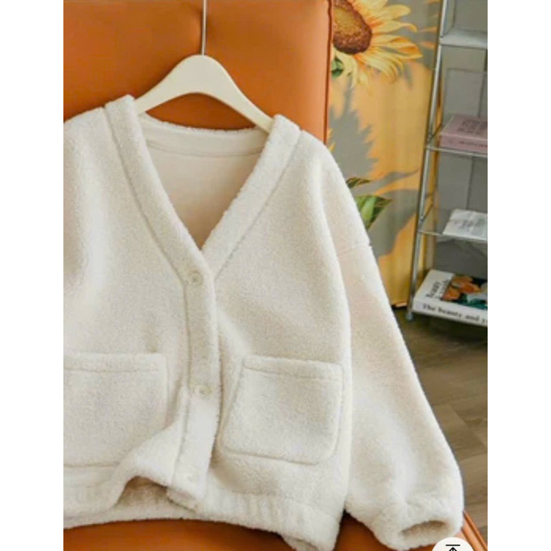 Áo Choàng " Vải Lông dầy Siêu Ấm " kiểu nút gài "2 Túi To "