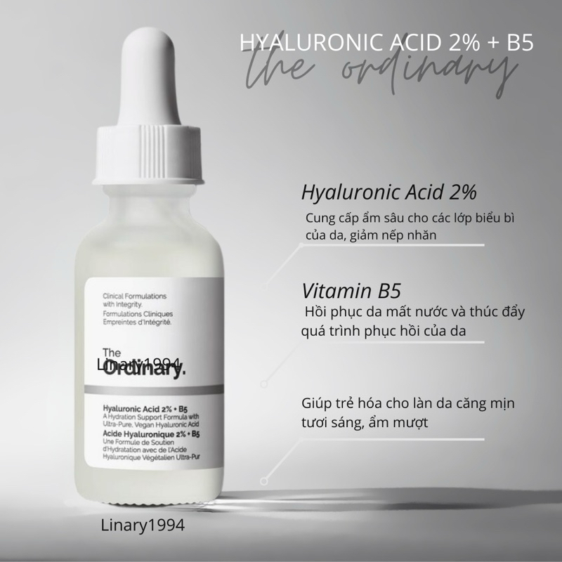 Serum cấp ẩm HA 2% + B5 The Ordinary nhập Úc (Full Bill)