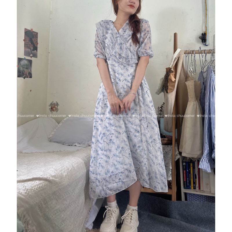 Đầm Voan Hoa Nhí Dáng Dài Taobao Order