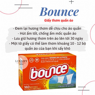 [LINARY1994] Giấy Thơm Quần Áo BOUNCE (nhiều size)