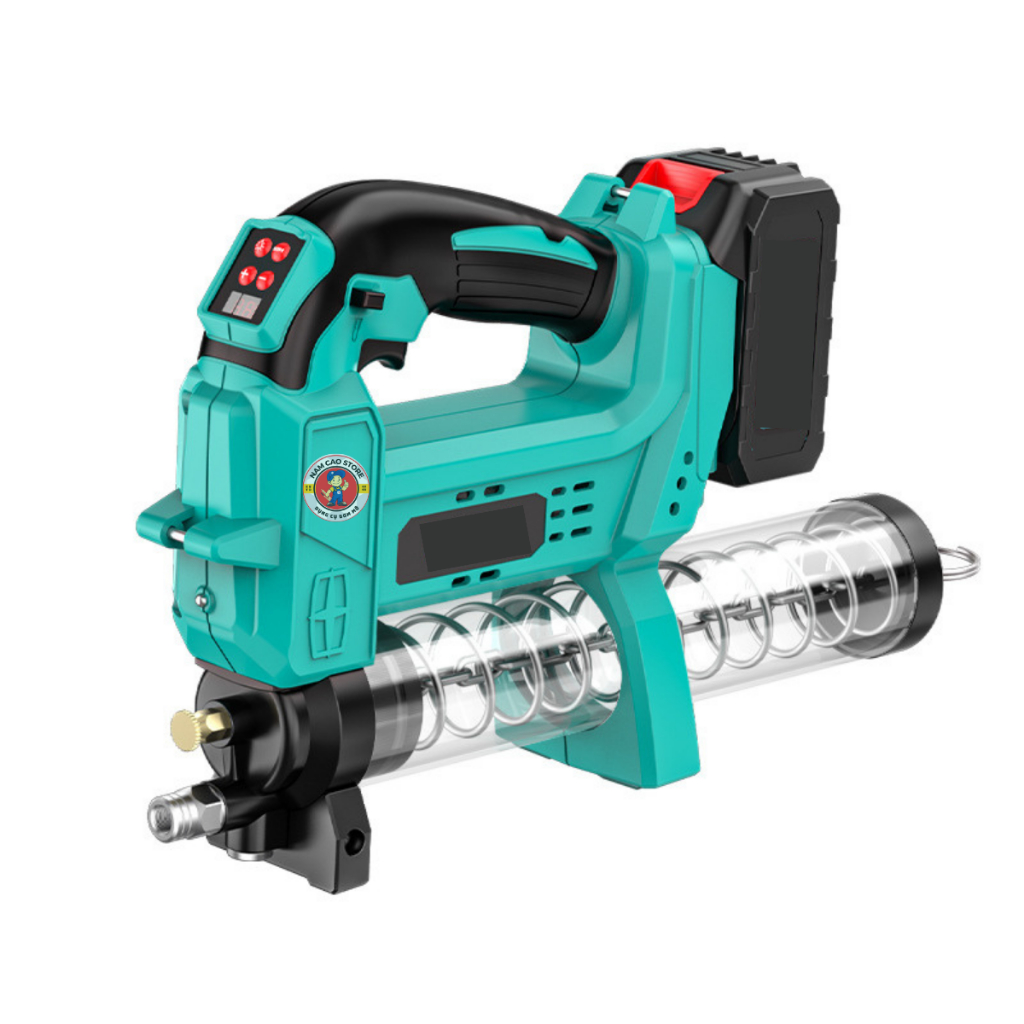 Bơm mỡ pin 900cc dùng cho mỡ sâu và mỡ nhồi đều được súng bơm mỡ bò nhựa ABS chịu lực lực bơm manh