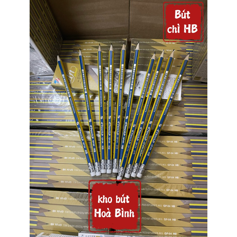 Hộp chì thiên long 2B & HB Hộp 10 cây chì đậm sắc nét không độc hại