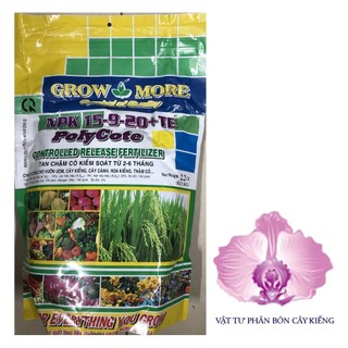 Phân tan chậm grow more polycote 15-9-20+te - #391a# 1kg