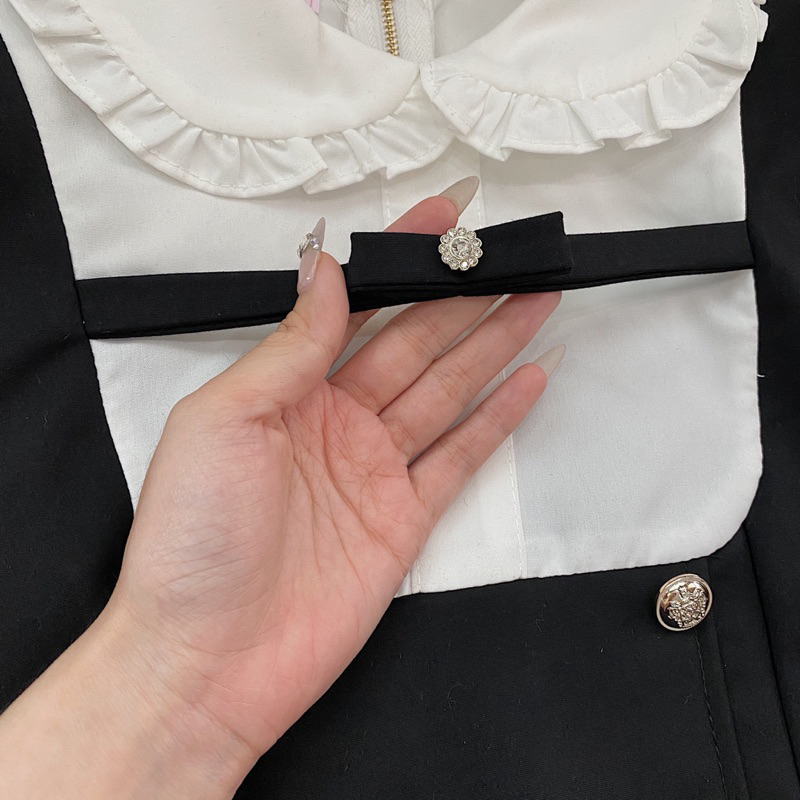 Set sơ mi tay bồng chân váy xoè 316