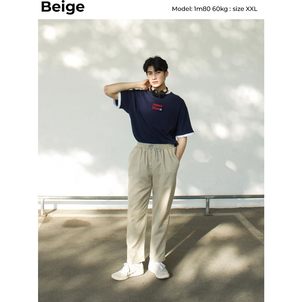 Combo 2 Quần kaki ống suông - Xám rêu + Be - Pants 233 - MONATA BLUELIGHT