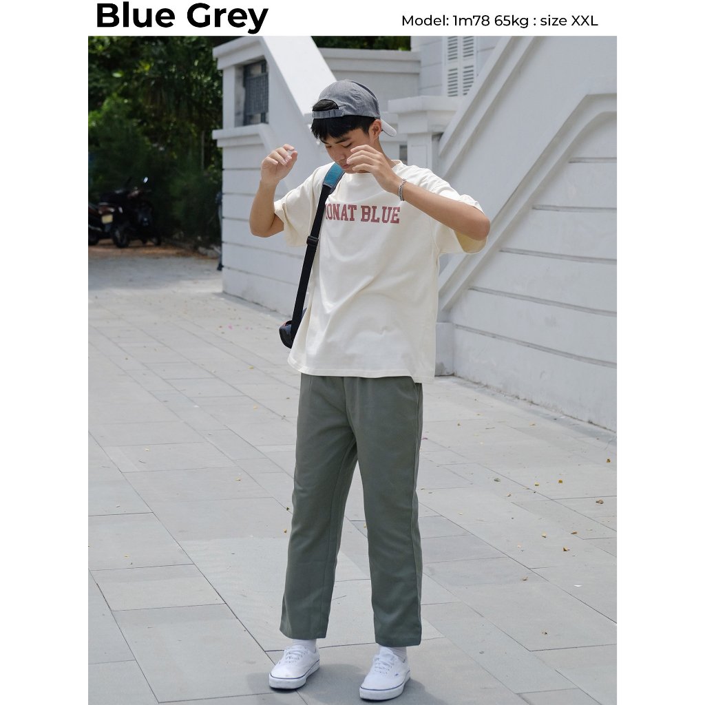 Combo 2 quần Kaki ống suông pants 233 - Đen - Xám xanh - Nâu - MONATA BLUELIGHT