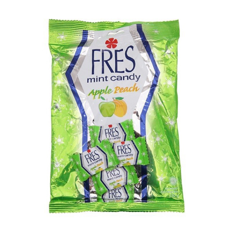Kẹo the FRES mint candy Bartley và Apple Peach gói 150g