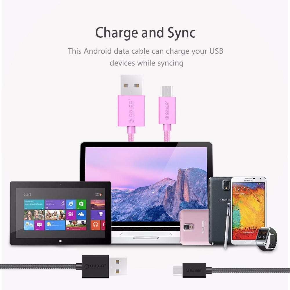 Cáp sạc nhanh Micro USB ORICO MDC-10 Dây dù cho điện thoại smartphone tablet