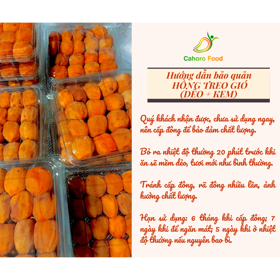 Hồng sấy dẻo - Hồng treo gió DẺO - Hồng treo gió KEM Đà Lạt, thích hợp làm quà tặng