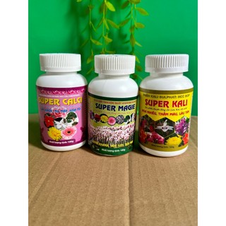 bộ 3 Super canxi, magie, kali bổ sung dưỡng chất dành cho hoa lan cây cảnh