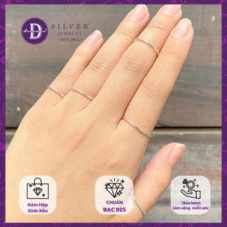 Nhẫn Bạc 925 Chỉ Tròn Trơn Unisex - Nhẫn Trơn Mảnh Đơn Giản Không Đá Ddreamer Silver Ring 1004NT