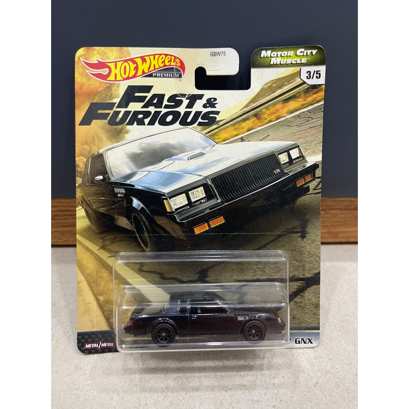 Xe mô hình đồ chơi bánh cao su Hotwheels 1:64 PREMIUM - FAST & FURIOUS - '87 Buick Grand National GNX