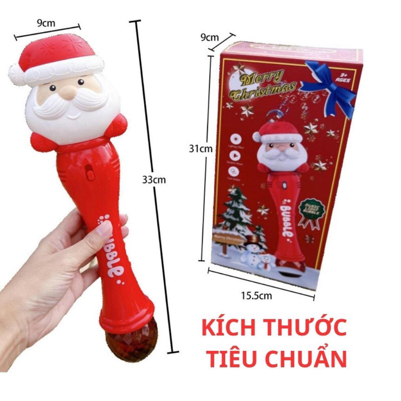 Đồ Chơi Ngoài Trời, Gậy Phun Bong Bóng hình Ông Già Noen, Quà tặng ý nghĩa