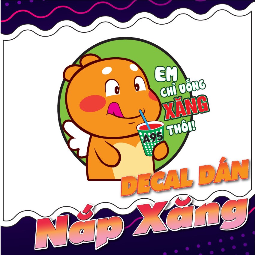 Tem Dán Nắp Bình Xăng Ô TÔ