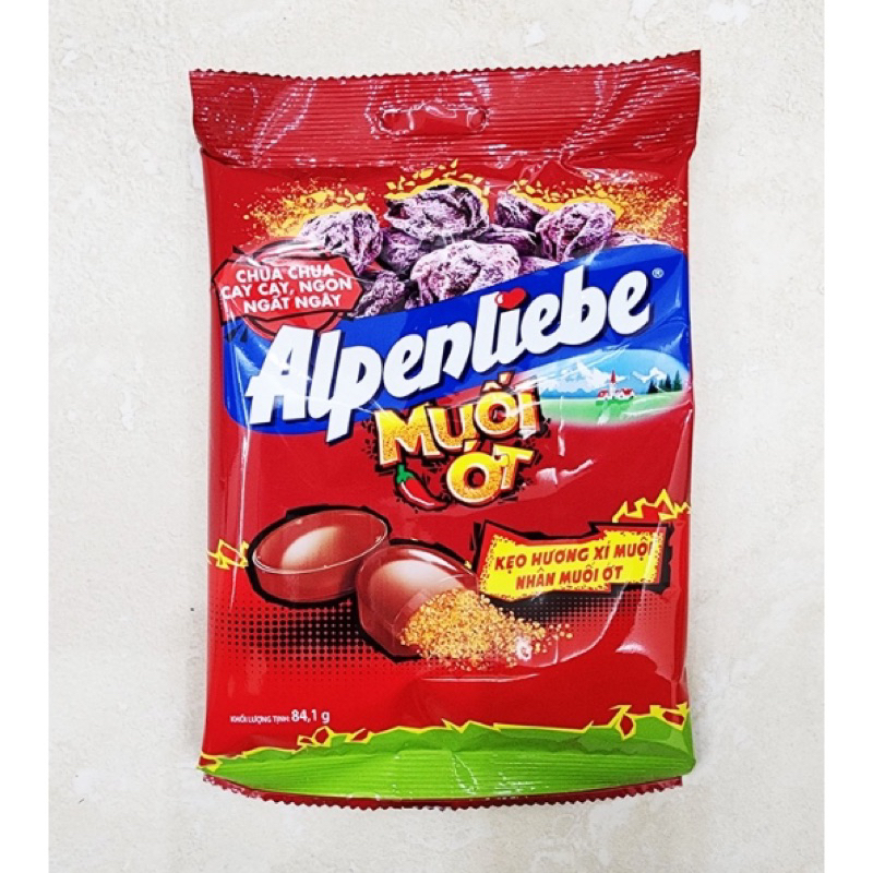 Kẹo Alpenliebe hương xí muội nhân muối ớt túi 84g