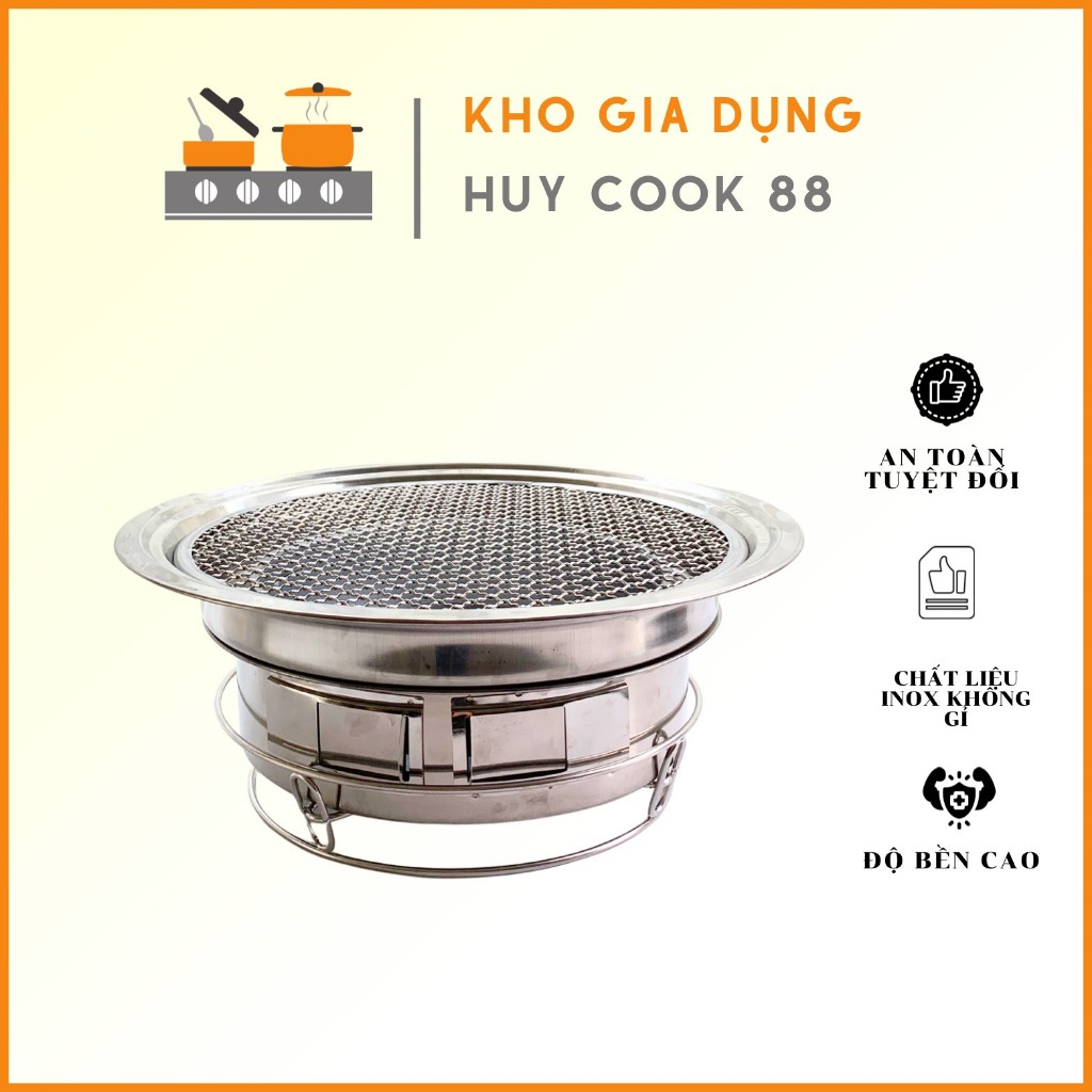 Bếp nướng than hoa có đế inox304 Huycook88 chuyên dụng cho nhà hàng và gia đình siêu bền sạch dễ sử dụng