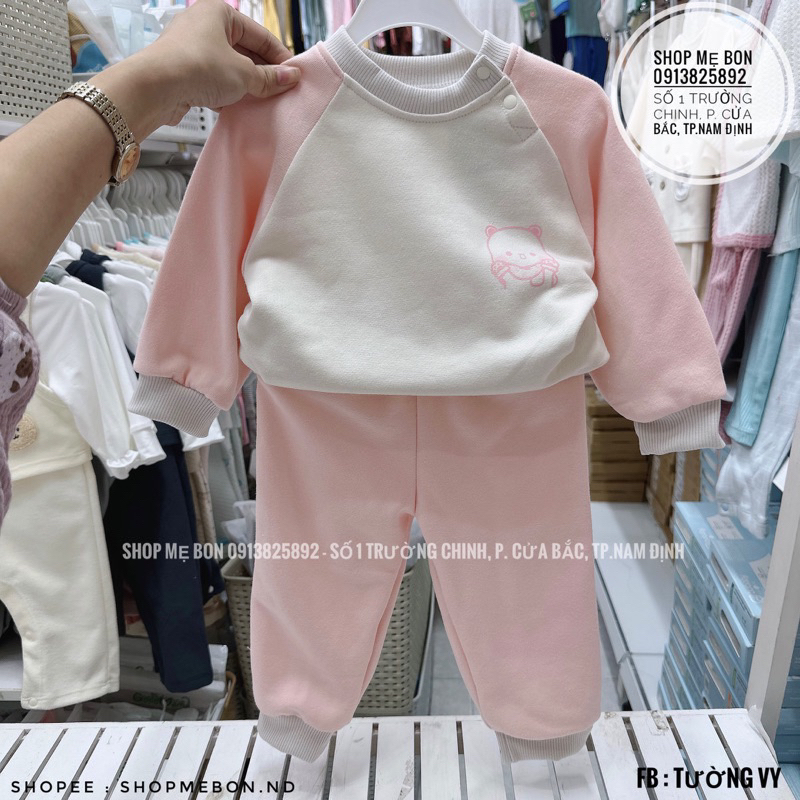 Bộ Nỉ Bông Dày Dặn Hãng Anminaza Cho Bé 9m-4y