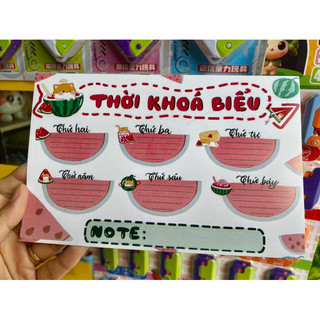 Tờ Thời Khóa Biểu dễ thương