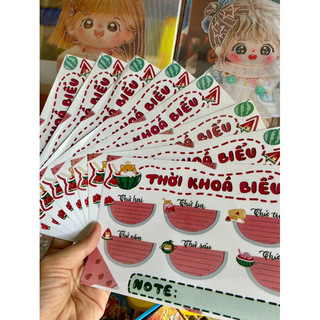 Tờ Thời Khóa Biểu dễ thương
