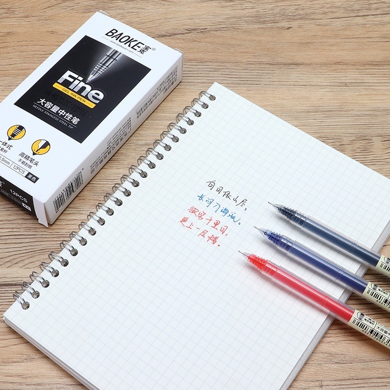 Bút bi nước mực gel Baoke PC5028 Ngòi 0.5mm Nhiều Mực dành cho học sinh, sinh viên.