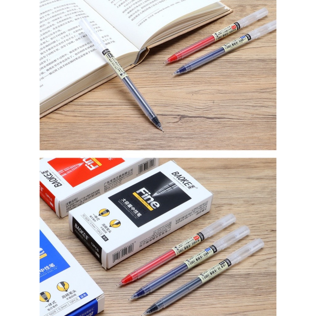 Bút bi nước mực gel Baoke PC5028 Ngòi 0.5mm Nhiều Mực dành cho học sinh, sinh viên.