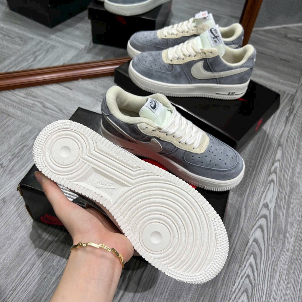 Siêu phẩm giày nk pavy nỉ xám kem 1.1 đẹp lắm nè fullbox miễn phí ship