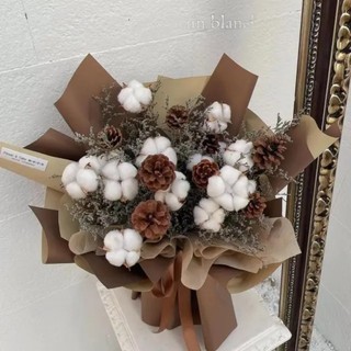 Bó hoa khô bông gòn bền đẹp nhiều mẫu size lớn