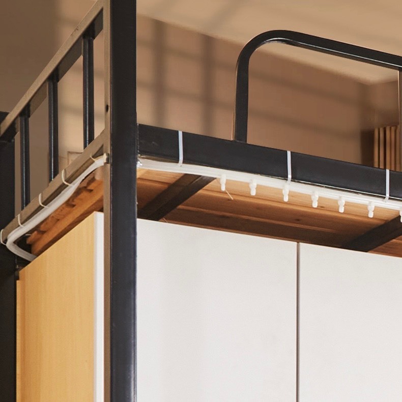 Ray Trượt Dây Và Móc Treo Rèm - Bộ Dụng Cụ Treo Rèm Giường Ký Túc Xá