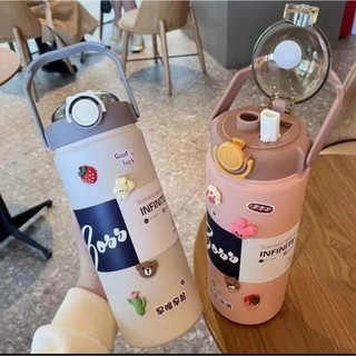 Bình giữ nhiệt inox 304 2000 ml có quai xách,có ống hút