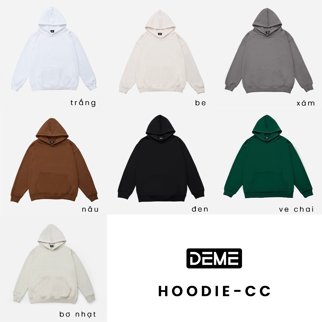Hoodie In Theo Yêu Cầu, Áo Thêu Theo Yêu Cầu Chất Liệu Cotton Chân Cua Cao Cấp Nhiều Lựa Chọn Màu