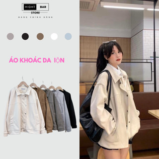 Áo Khoác Da Lộn 2 Lớp Cao Cấp Cổ Bẻ Form Rộng Dây Kéo Kèm Cúc Bấm Bao Y Hình Chuẩn From M941 Hight bar Store