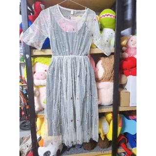 Thanh lý. đầm xòe voan kèm lót eo s.m dài 100cm. tl186a
