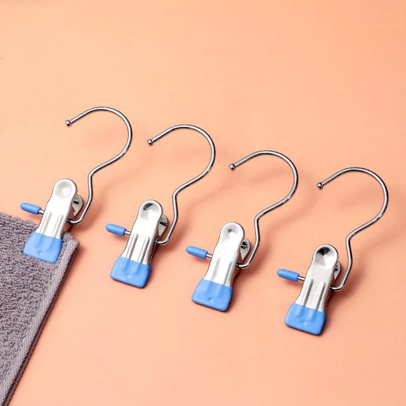 Móc Treo Quần Áo Kìm Kẹp Đa Năng Bằng Thép Không Rỉ