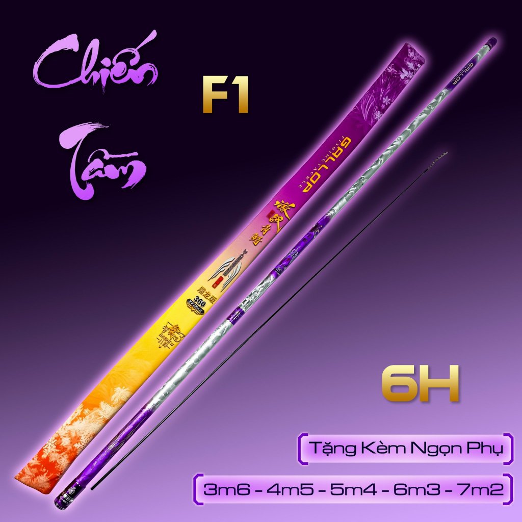 Cần câu tay Chiến Tầm F1 độ cứng 6H. Cần câu đơn đài giá rẻ chuyên rô chép. Hoàng Nam Fishing