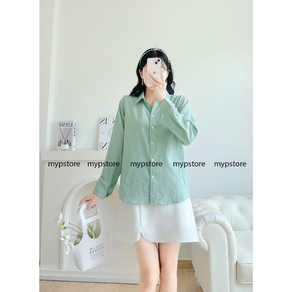 Áo sơ mi rút dây sau lưng tay dài Mypstore