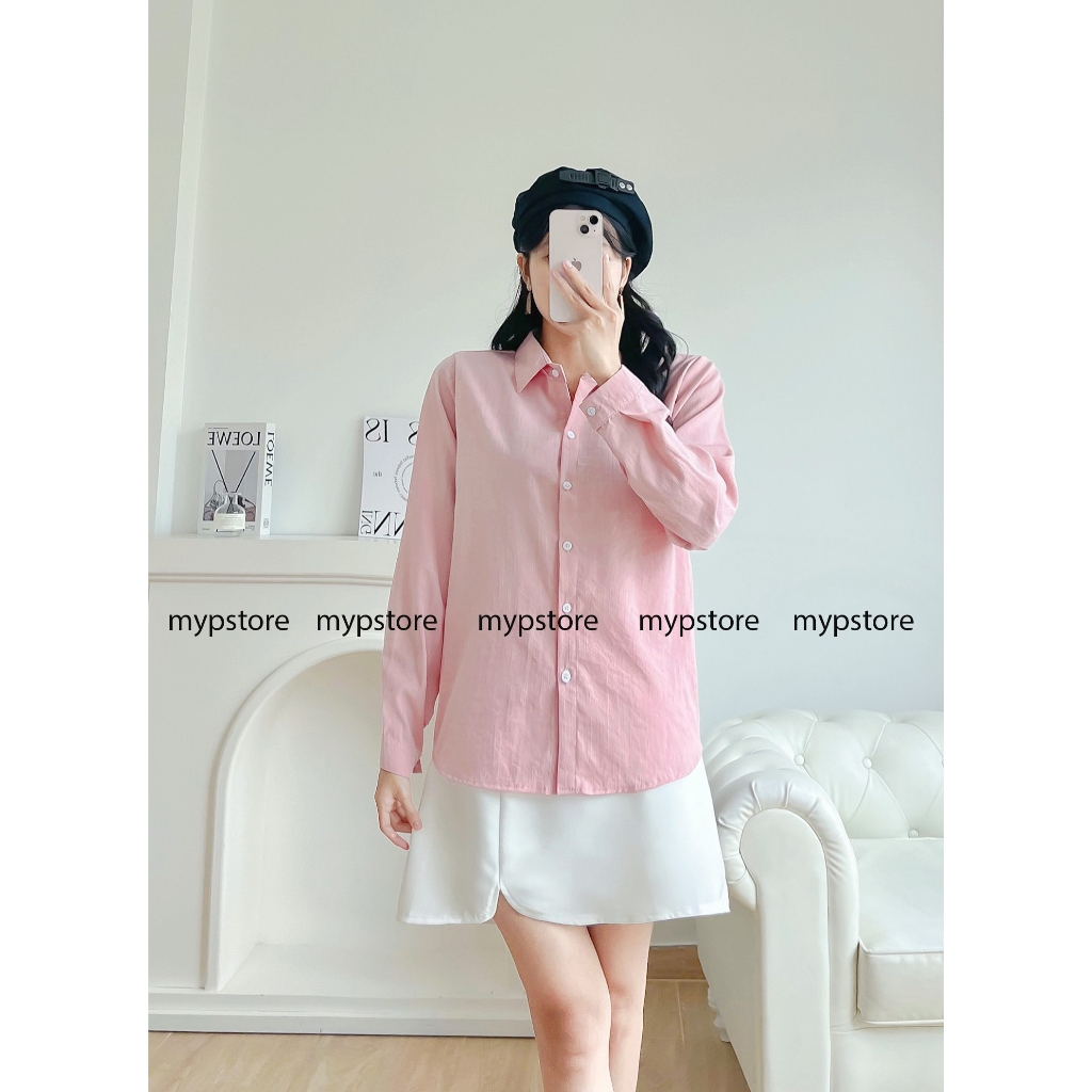 Áo sơ mi rút dây sau lưng tay dài Mypstore