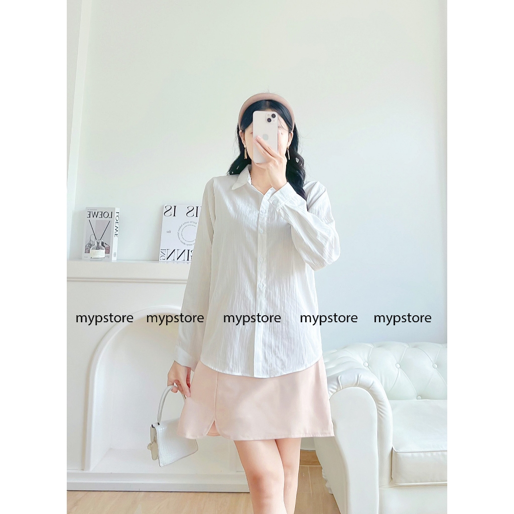 Áo sơ mi rút dây sau lưng tay dài Mypstore