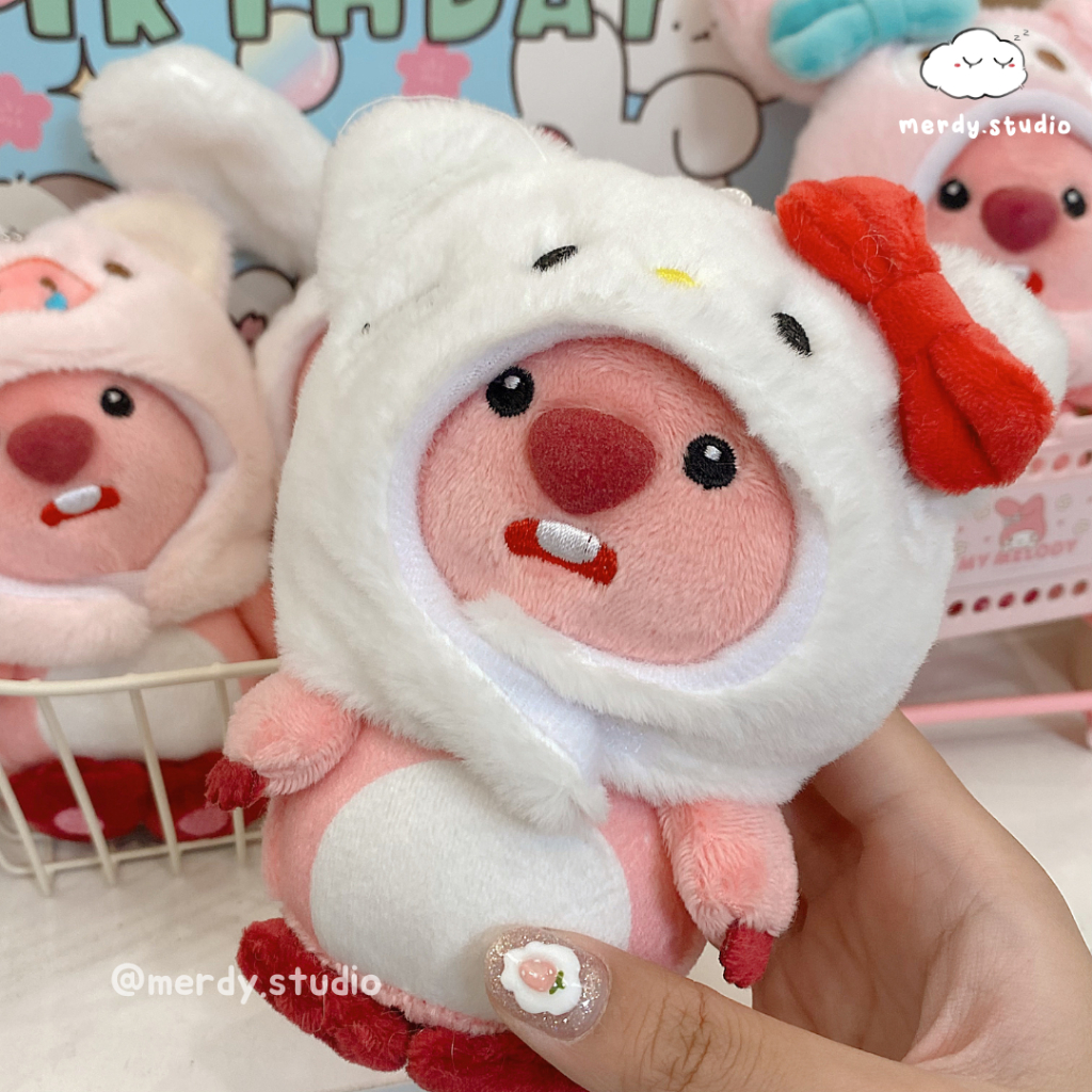 Móc khoá gấu bông hải ly Loopy mềm xinh thế hệ mới