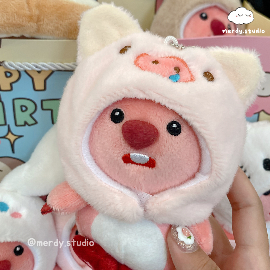 Móc khoá gấu bông hải ly Loopy mềm xinh thế hệ mới