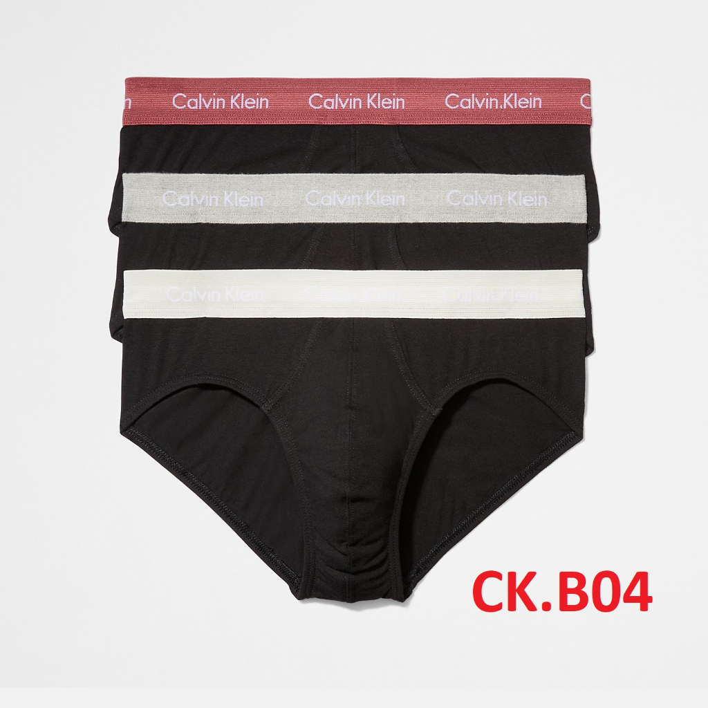 Chính hãng Mỹ - CK.B04 S Quần lót nam CK Calvin Klein Cotton Stretch Hip Brief tam giác