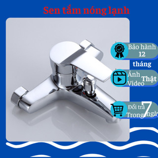Bộ sen tắm nóng lạnh, củ sen tắm hợp kim đồng mạ crom, vòi hoa sen nóng lạnh giá rẻ, sen tắm nóng lạnh
